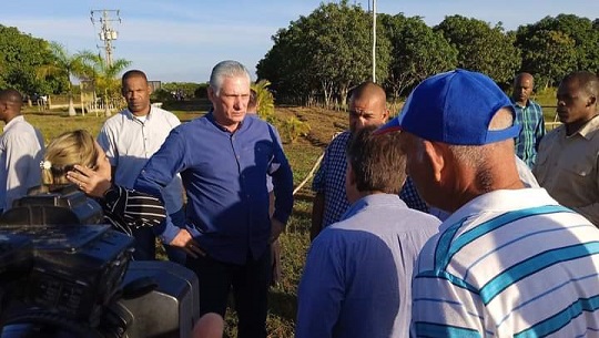 Díaz-Canel inicia por Gispert visita a provincia de Matanzas