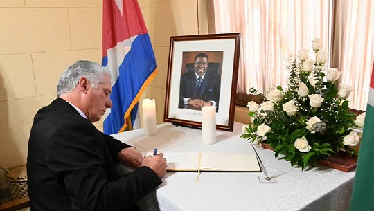 Cuba expresa condolencias por deceso de presidente de Namibia