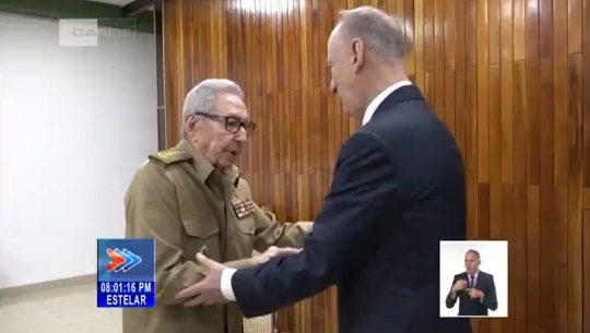 Raúl Castro recibió a secretario de Consejo de Seguridad de Rusia (+Video)