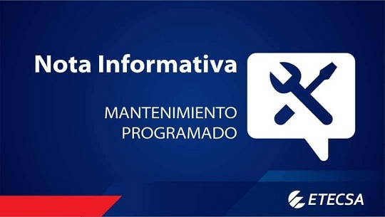 Etecsa informa sobre mantenimiento programado sobre tramo de fibra óptica