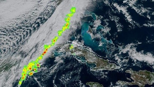 Baja extratropical y frente frío provocarán cambio de tiempo en Cuba