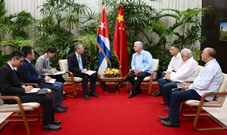 Dialogó Díaz-Canel con Embajador de China en Cuba