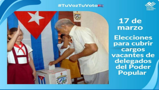 Realizan elecciones en Cuba para cubrir cargos vacantes de delegados del Poder Popular