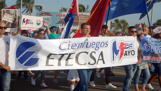 Desarrollan amplio plan de actividades en Cienfuegos con motivo del Primero de Mayo