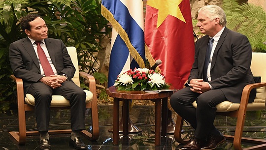 Recibió Díaz-Canel a vice primer ministro de Vietnam