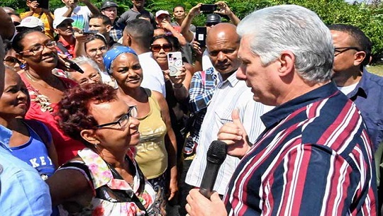 Visita Presidente cubano ciudad de Baracoa