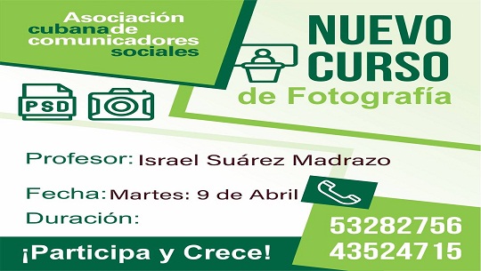 Promueve Asociación Cubana de Comunicadores Sociales nuevo curso de fotografía en Cienfuegos