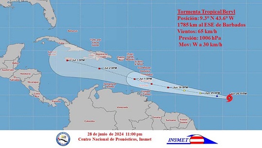 Se forma Beryl, segunda tormenta tropical de la temporada