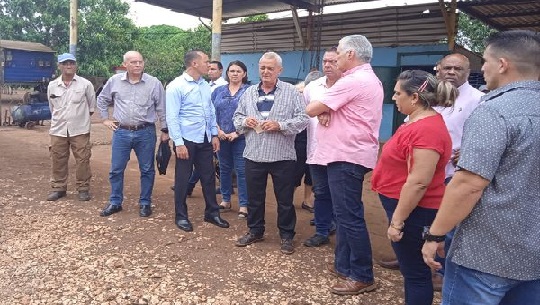 Visita Díaz Canel municipio cienfueguero de Aguada de Pasajeros