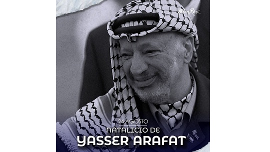 Cuba recuerda a Yasser Arafat a 95 años de su natalicio