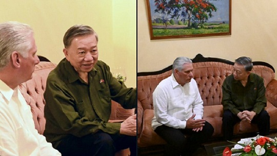 Sostienen encuentro presidentes de Cuba y Vietnam