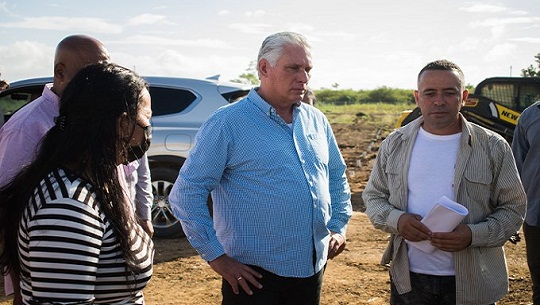 Presidente de Cuba recorrió entidades de provincia Granma