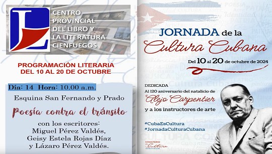 📹 Cienfuegos: Programación literaria por la Jornada de la Cultura Cubana 2024