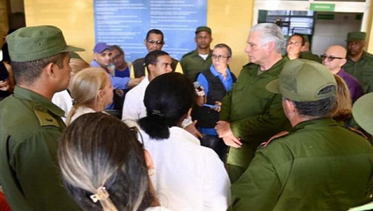 Presidente cubano visita municipios afectados en Mayabeque