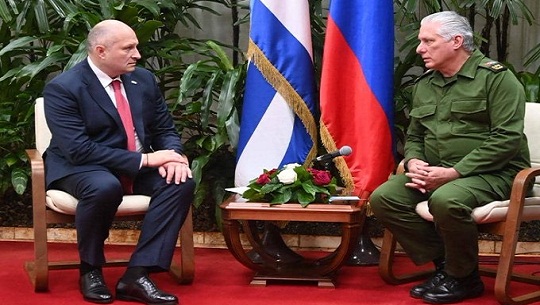 Presidente de Cuba recibió ministro ruso Situaciones de Emergencia