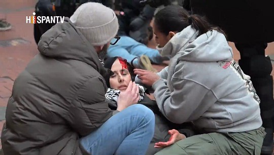 🎧 Violencia policial marca protestas pro-palestinas en Países Bajos