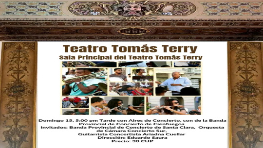 Anuncian Concierto en el Terry por Día del Trabajador de la Cultura