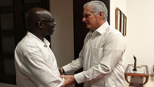 Recibe Díaz-Canel a secretario del Partido Comunista Sudafricano