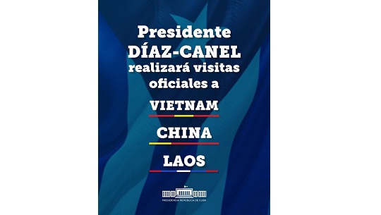 Inició presidente de Cuba gira asiática por Vietnam, China y Laos