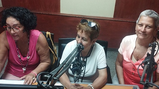 🎧Integrantes del grupo provincial Mariposas de Cienfuegos, invitadas al Triángulo de la confianza