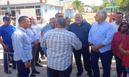 Evalúa Díaz- Canel afectaciones por las lluvias en Guantánamo