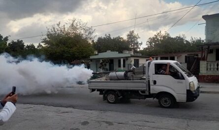 Fumigan espacios públicos en Cienfuegos ante incremento de síndromes febriles inespecíficos