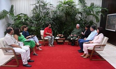 Intercambia presidente cubano con miembros de movimiento brasileño