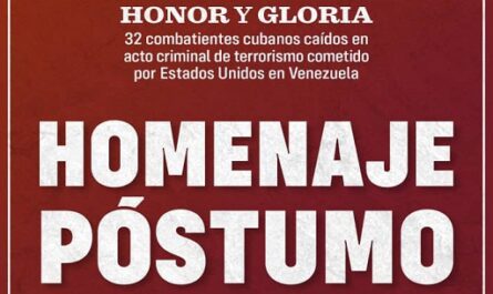 Resalta Díaz-Canel jornada de honor y gloria a compatriotas caídos