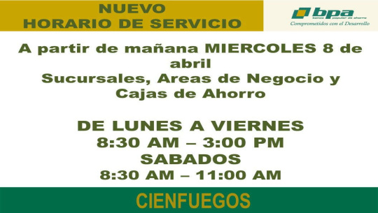 Retoman horario habitual sucursales cienfuegueras de Banco Popular de Ahorro