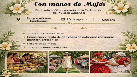 Anuncian en Cienfuegos expoferia Con manos de mujer